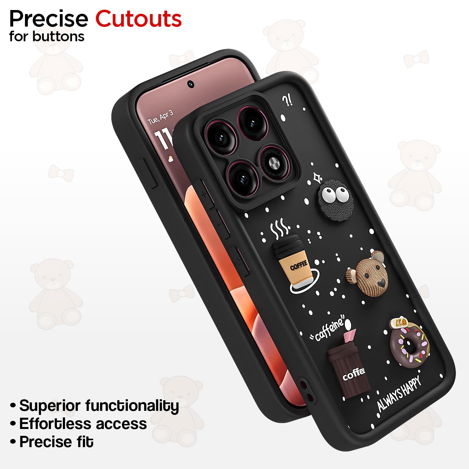 Pikkme black phone cover for Moto Edge 70 Pro 5G – photo 6