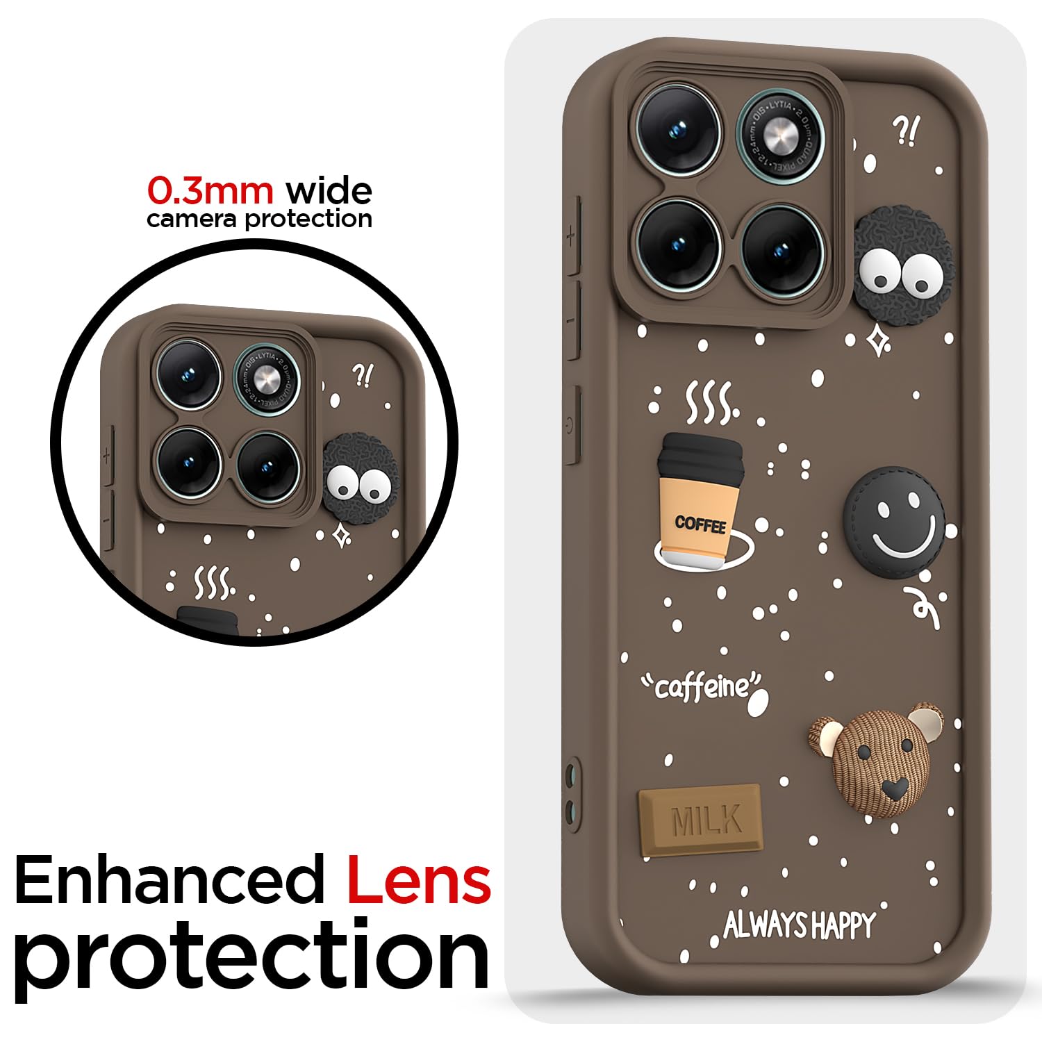 Pikkme brown Silicone mobile back cover for Moto Edge 70 Fusion 5G/3D – photo 5
