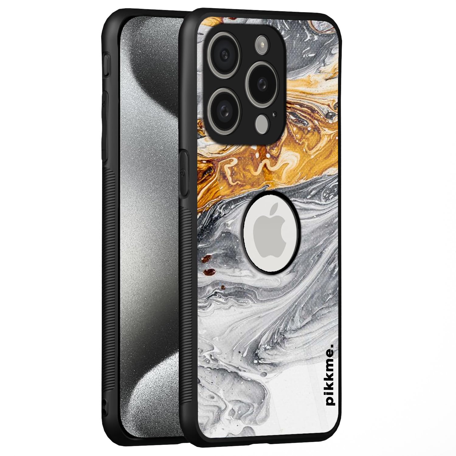 Pikkme Hybrid mobile back cover for iPhone 15 Pro