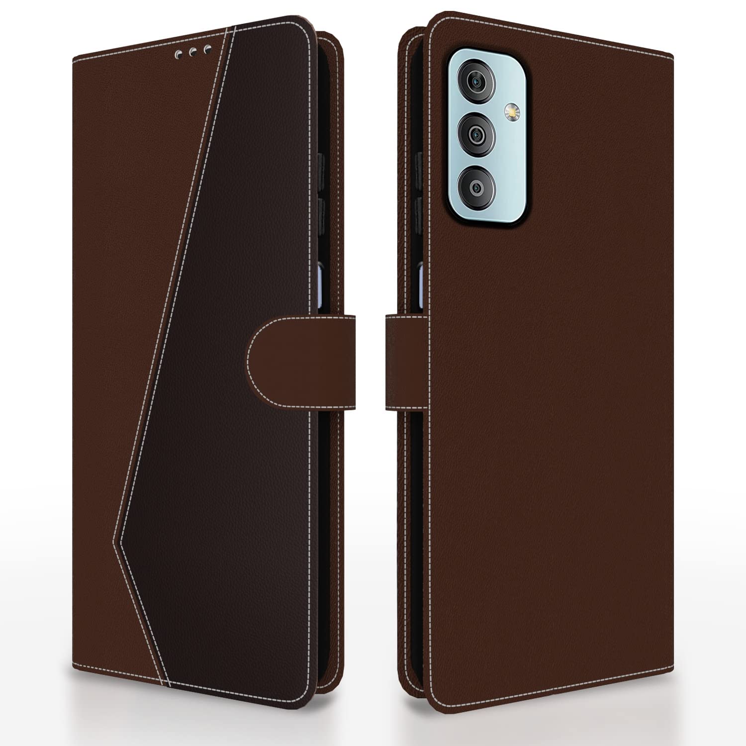 Pikkme Samsung F23 5G Magnetic brown & coffee flip case