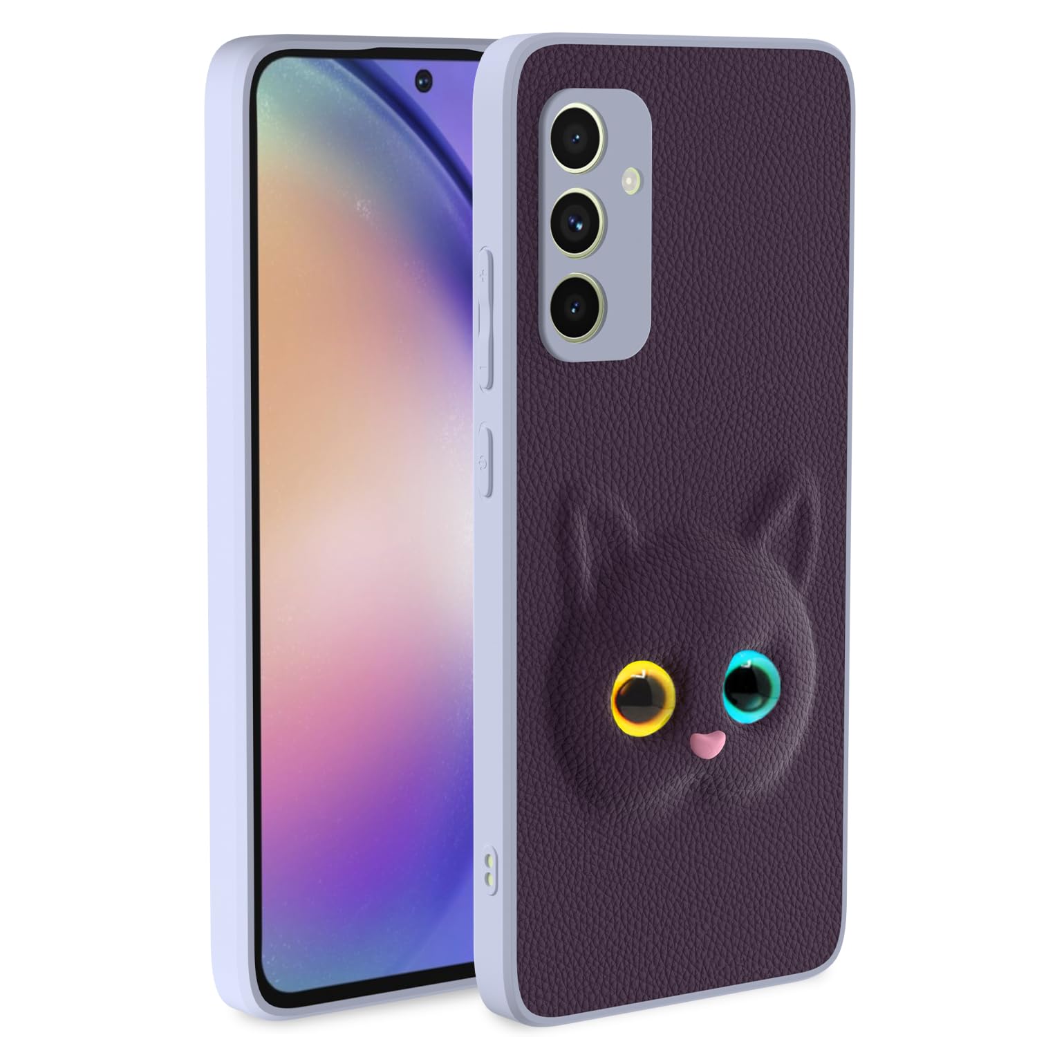 Pikkme Samsung Galaxy A54 5G Kitty Back Cover (Purple)