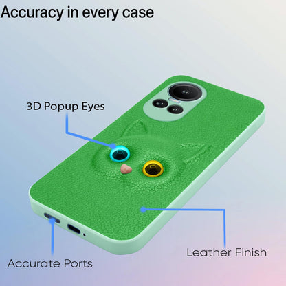 Pikkme Oppo Reno 10 Pro 5G Cat green back cover – photo 4