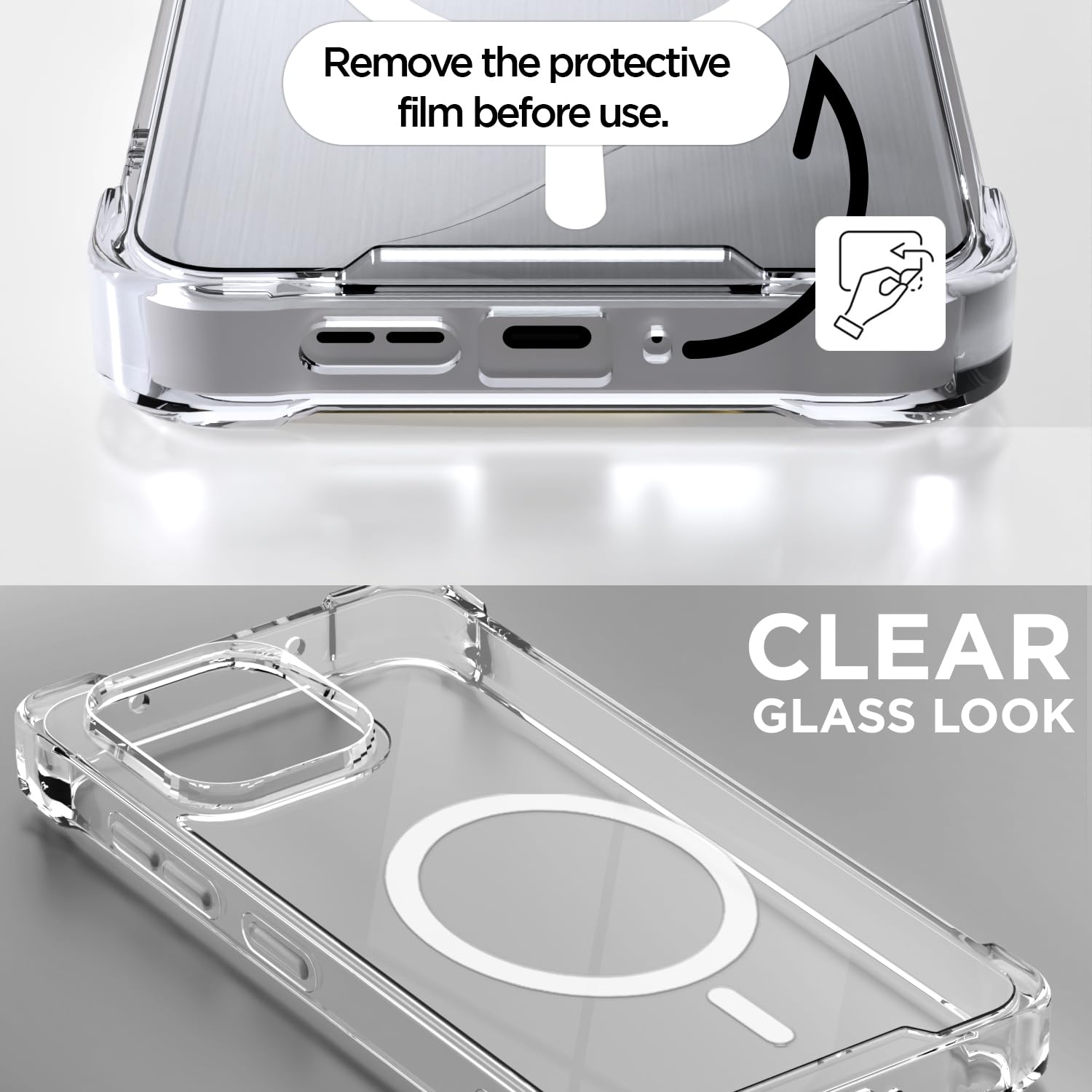 Transparent mag-safe MagSafe phone cover for OnePlus Nord CE 6 5G – Pikkme – photo 3