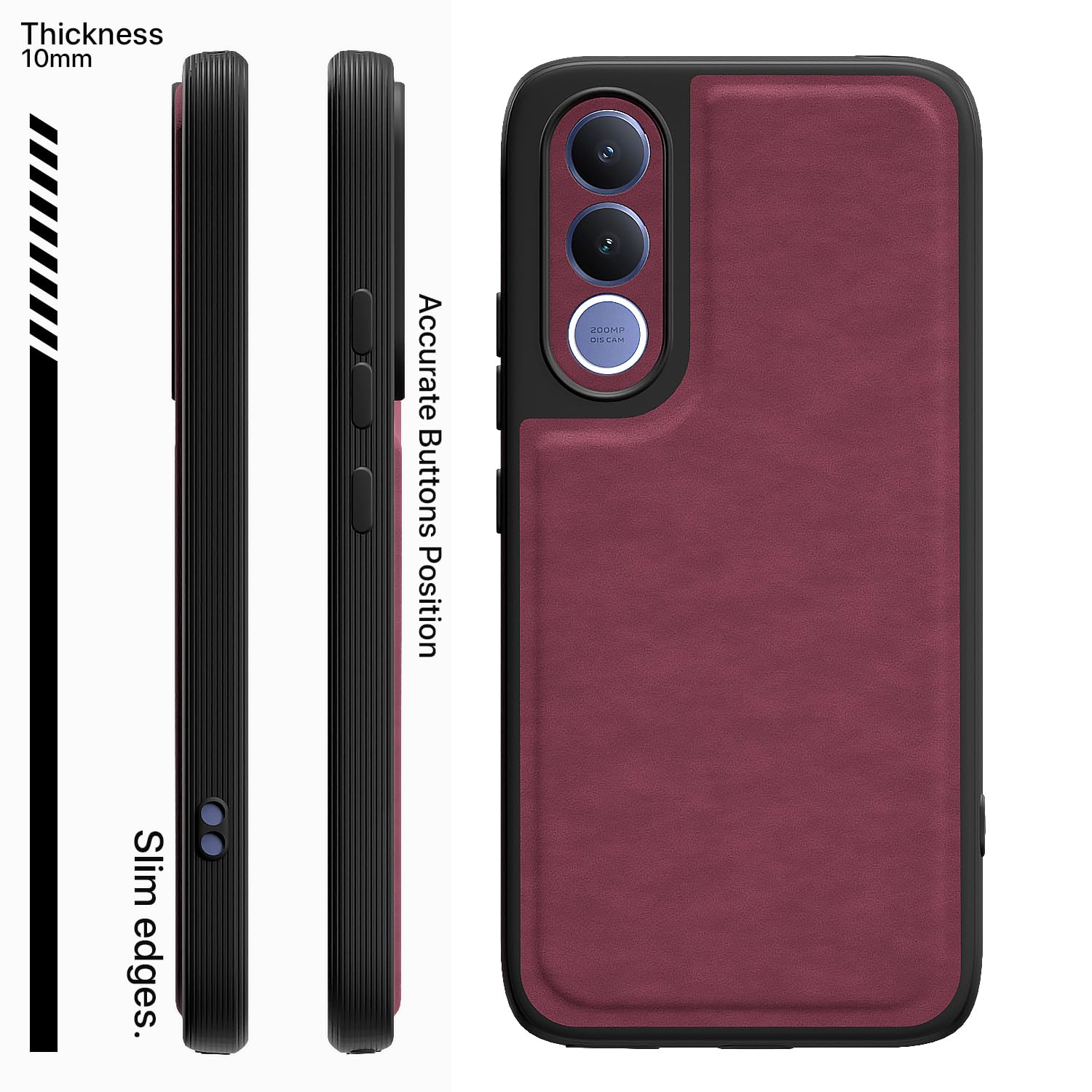 Pikkme purple Leather phone cover for Vivo V70 FE 5G – photo 3
