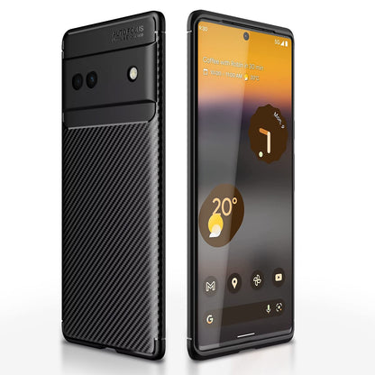 Pikkme black Carbon back cover for Google Pixel 6A