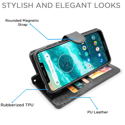 Black wallet flip cover for Moto One Power – Pikkme – photo 3
