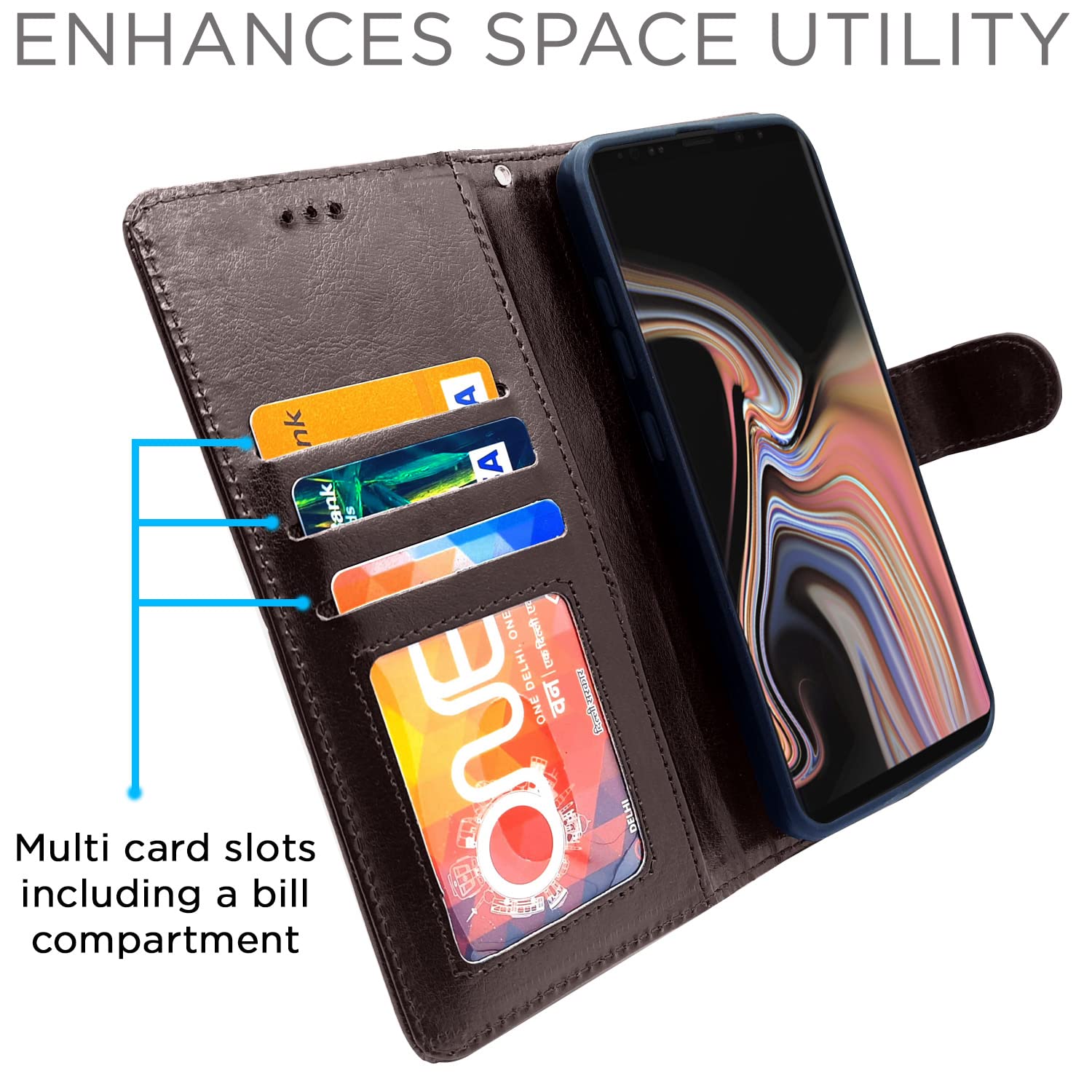 Pikkme Samsung Note 9 coffee flip case – photo 3
