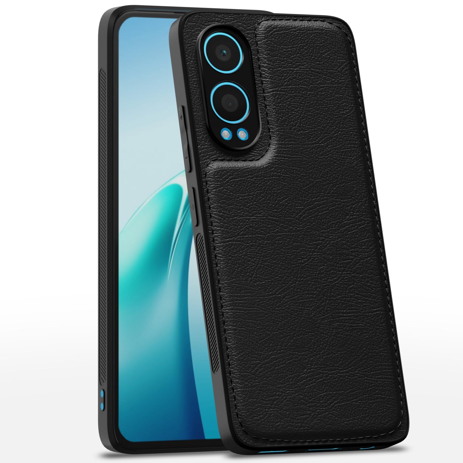 Pikkme black Leather mobile cover for OnePlus Nord CE 4 Lite 5G