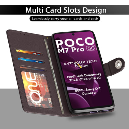 Pikkme POCO M7 Pro 5G coffee flip cover – photo 5