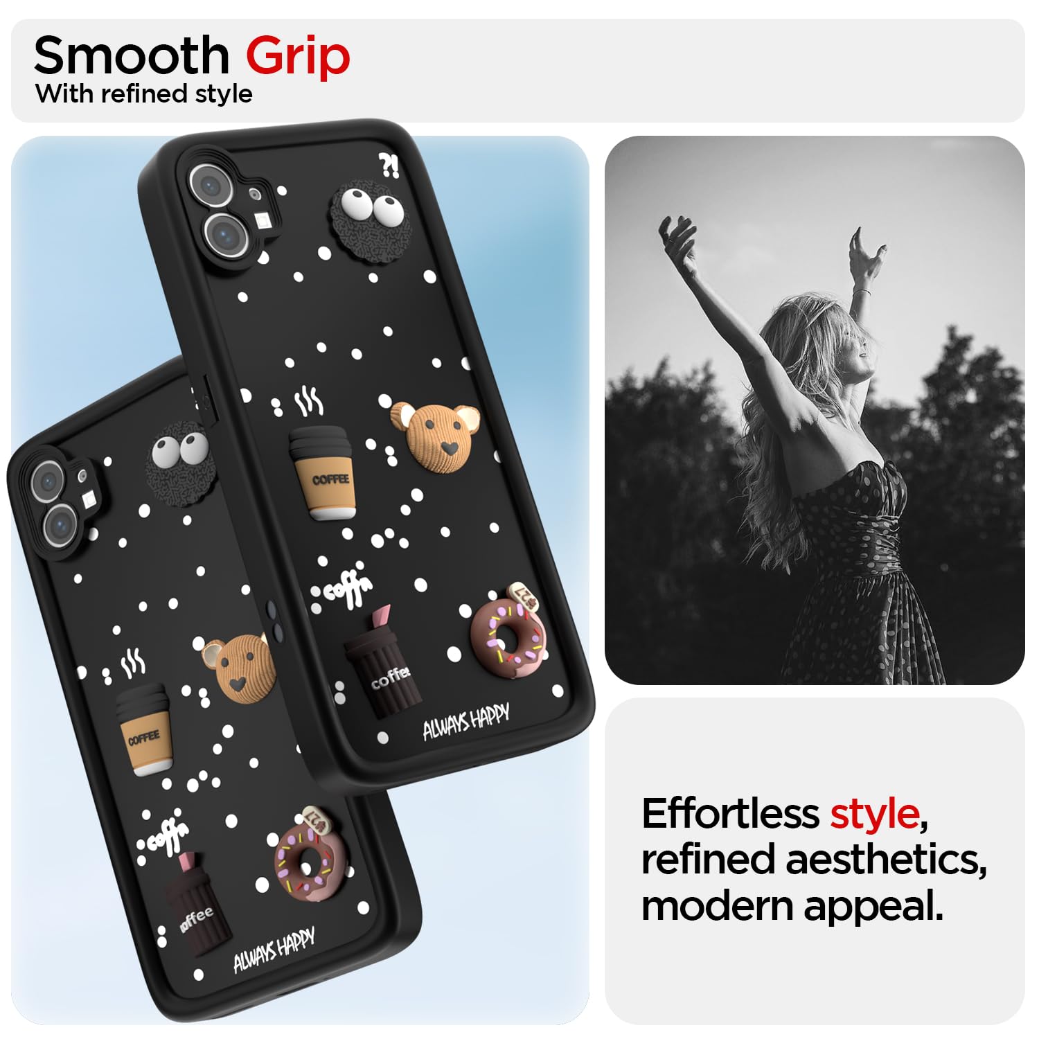 Pikkme Nothing Phone 1 Silicone black mobile cover – photo 2