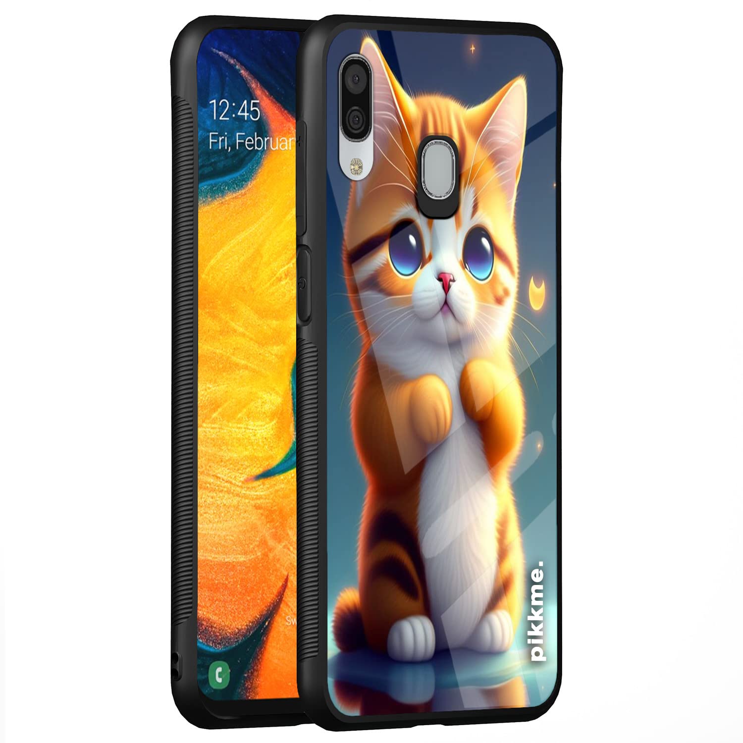 Samsung A20/A30/M10s Cat mobile back cover by Pikkme