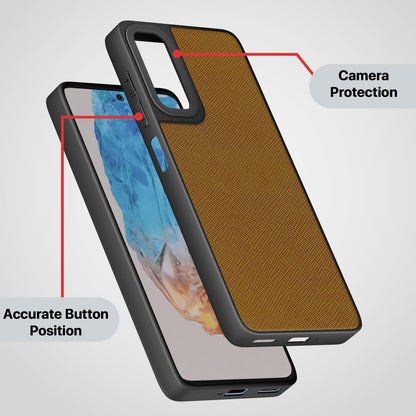 Samsung M35 5G Leatherback phone cover in tan by Pikkme – photo 3