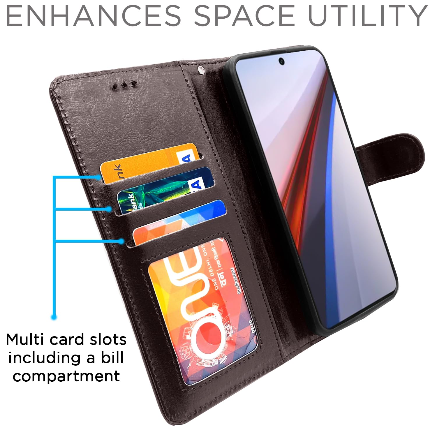 Coffee wallet flip cover for iQOO 12 5G – Pikkme – photo 2