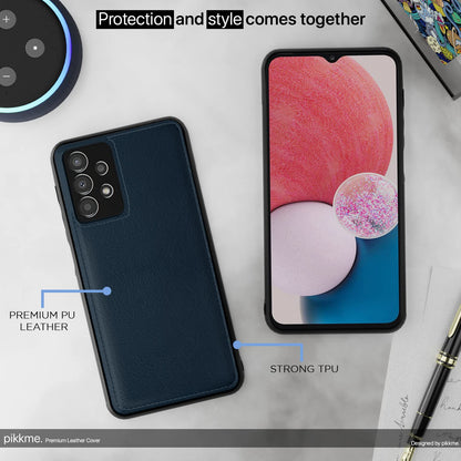 Pikkme blue Leather phone cover for Samsung A13 4G – photo 4