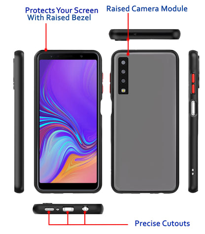 Samsung A7 2018 Hybrid phone cover in tpu, black by Pikkme – photo 3