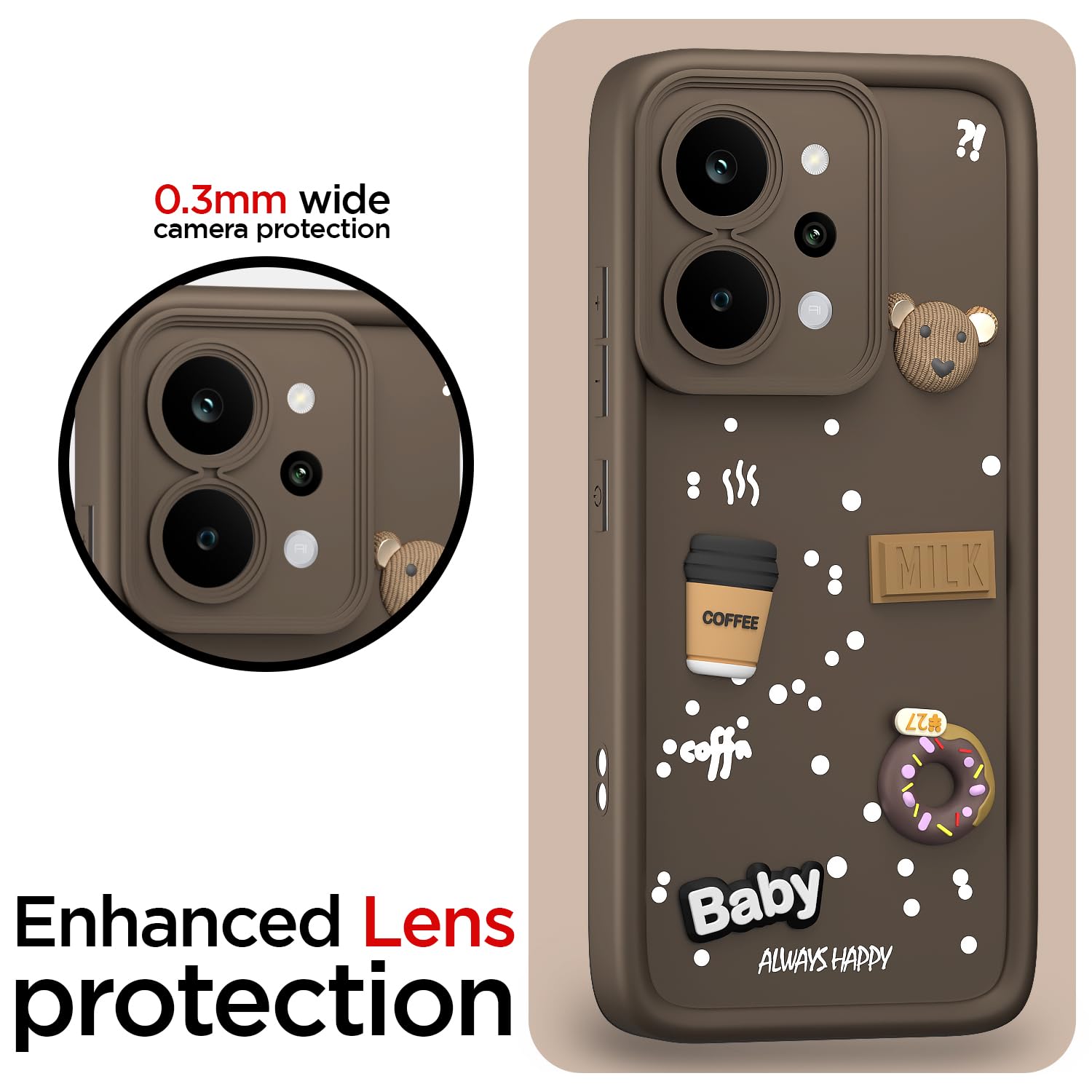 Pikkme brown Silicone back cover for Realme P4 Power 5G/3D – photo 5