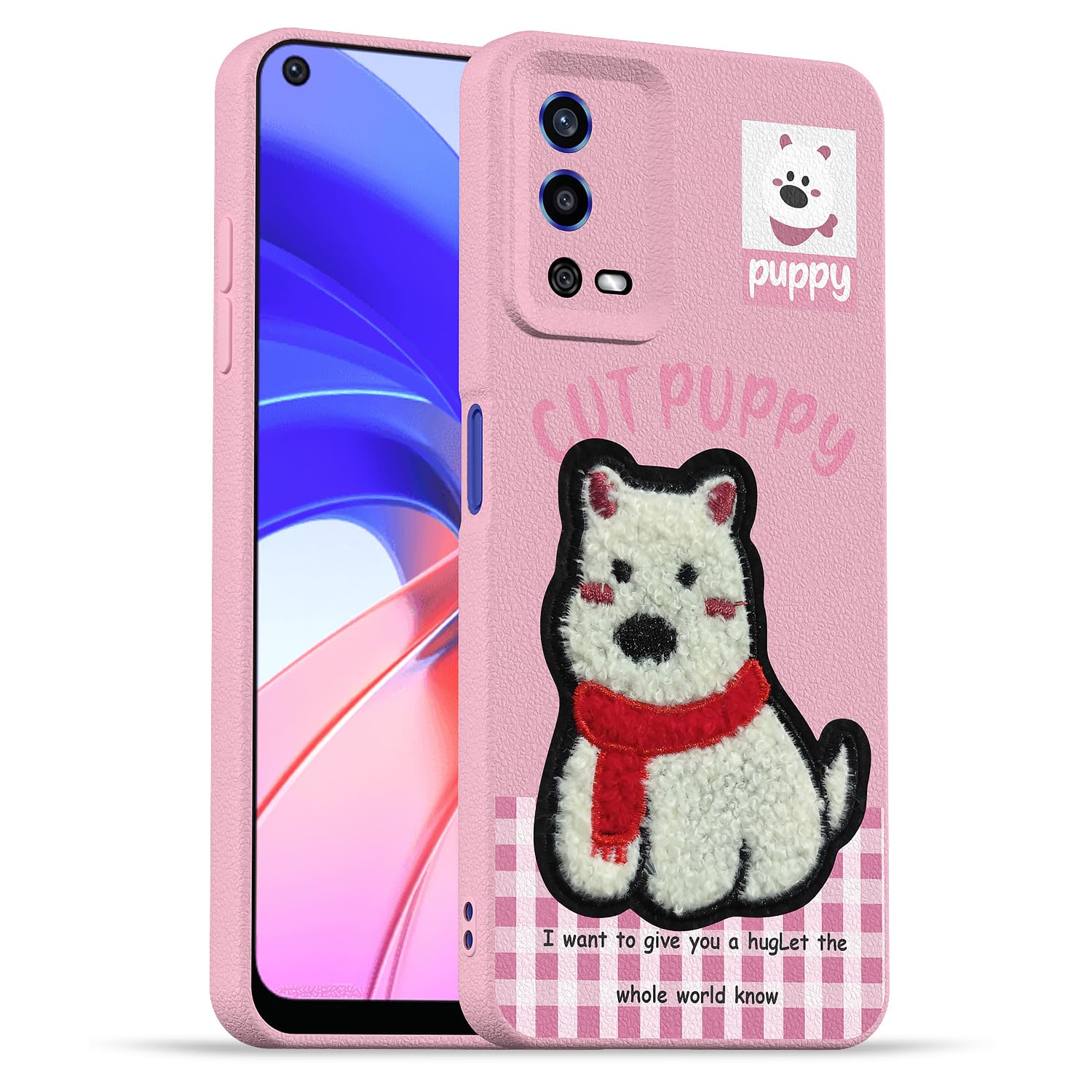 Pikkme pink mobile back cover for Oppo A55