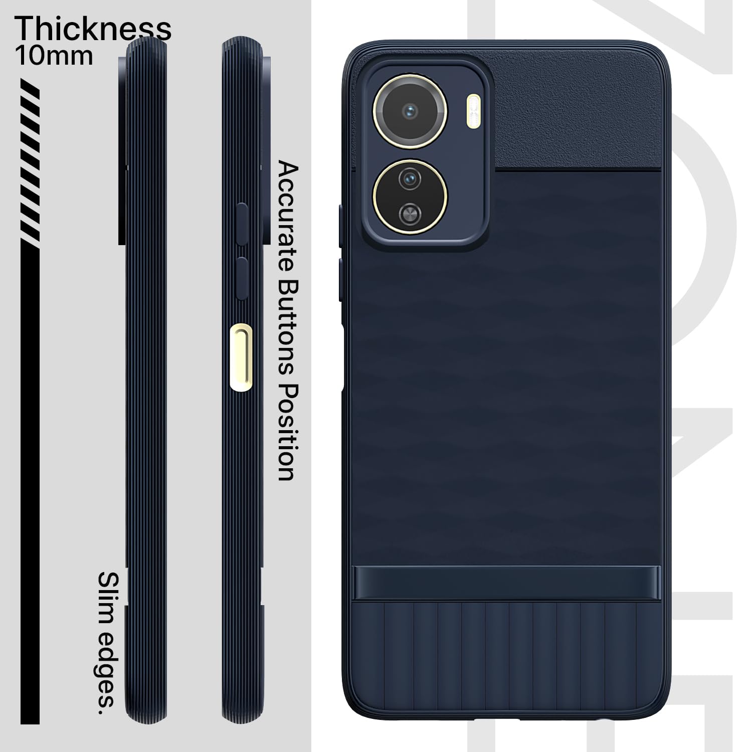 Pikkme Vivo Y16  Gencase Back Cover (Blue)