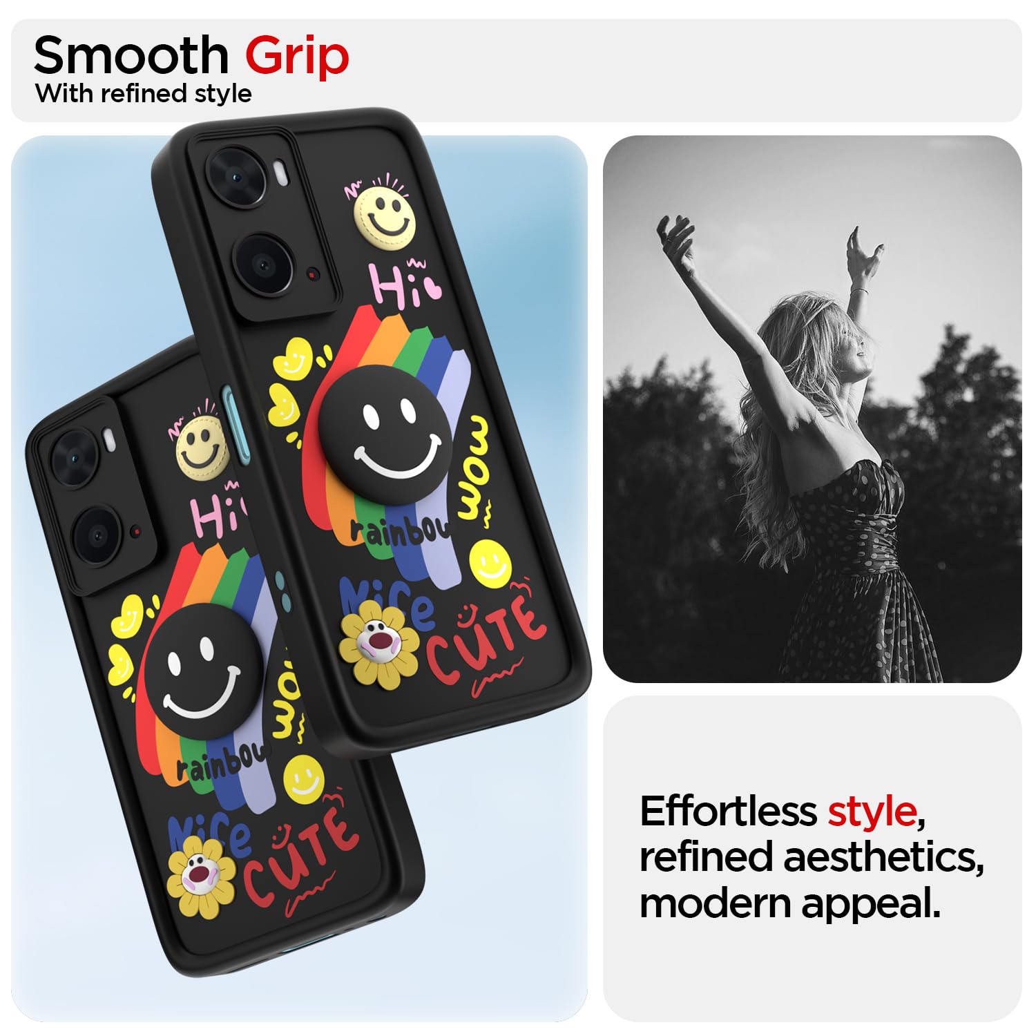 Black Soft Silicone mobile back cover for Oppo A76/A96/A36 – Pikkme – photo 2