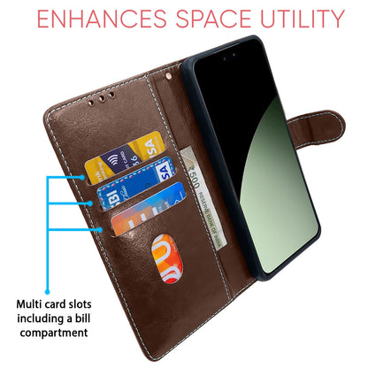 Xiaomi Civi 4 Pro/14 Civi 5G Magnetic flip case in brown & coffee by Pikkme – photo 4