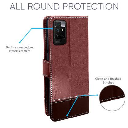 Pikkme brown & coffee mobile flip cover for Redmi 10 Prime – photo 4
