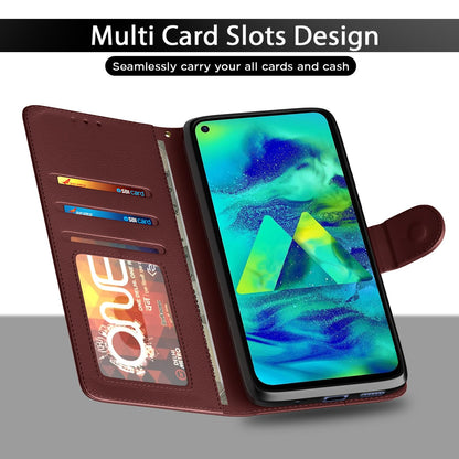 Samsung M40 Wallet wallet flip cover in brown by Pikkme – photo 5