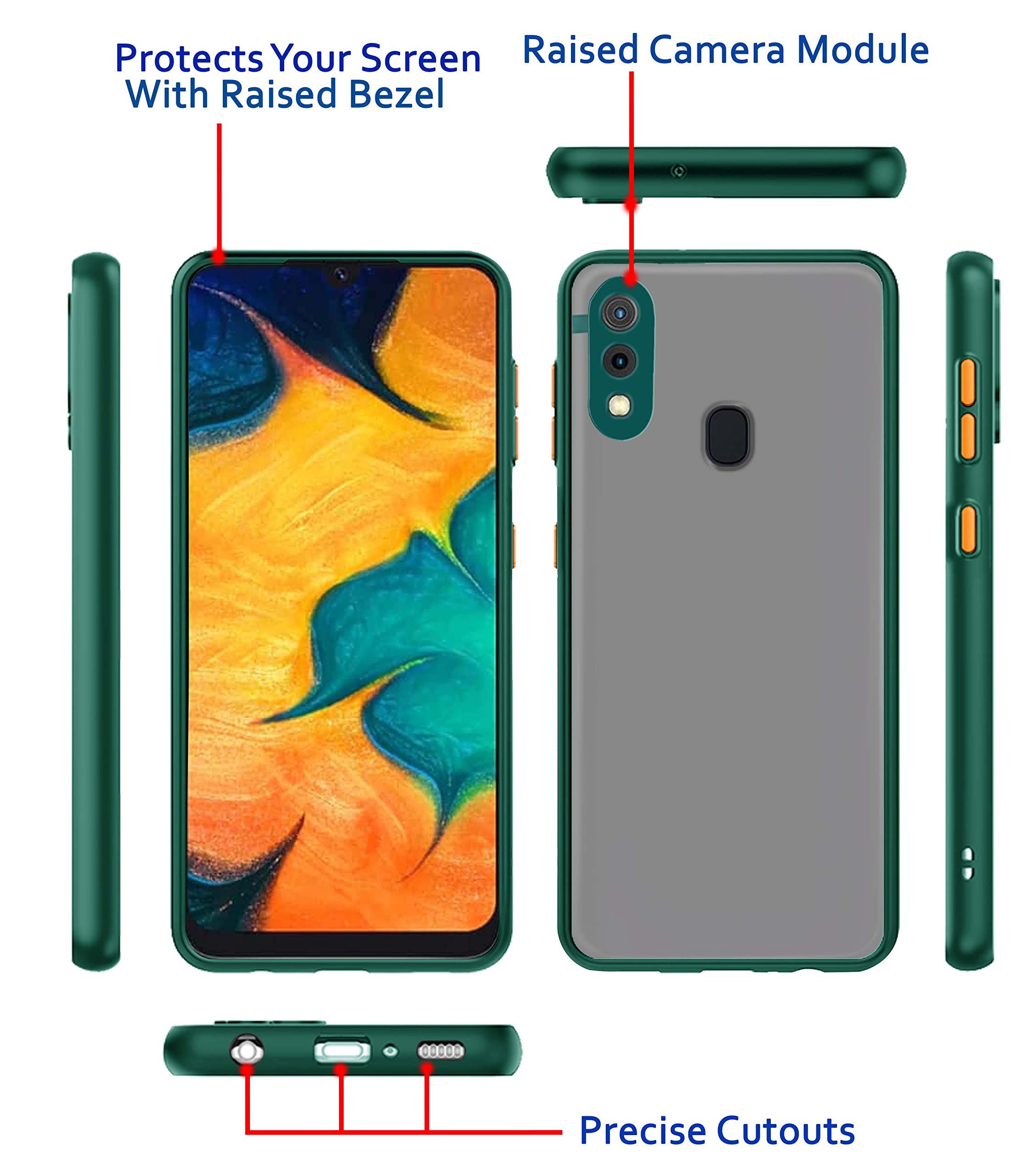 Samsung A20/A30/M10s back cover in green by Pikkme – photo 3