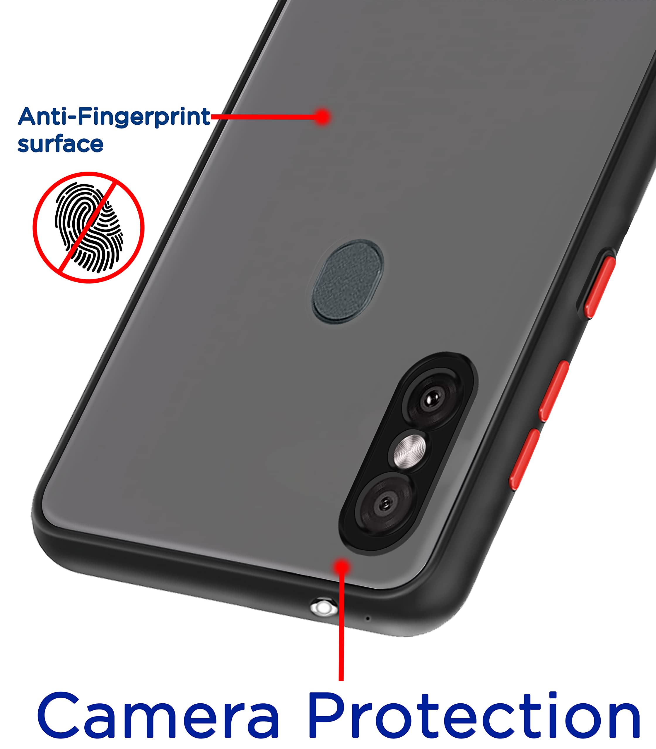Mi A2 back cover in tpu, black by Pikkme – photo 2