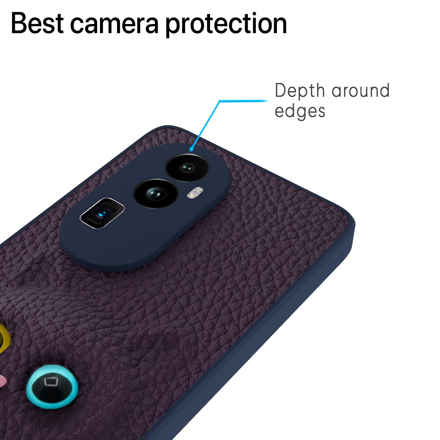Oppo Reno 10 Pro Plus 5G Kitty mobile back cover in dark purple by Pikkme – photo 5