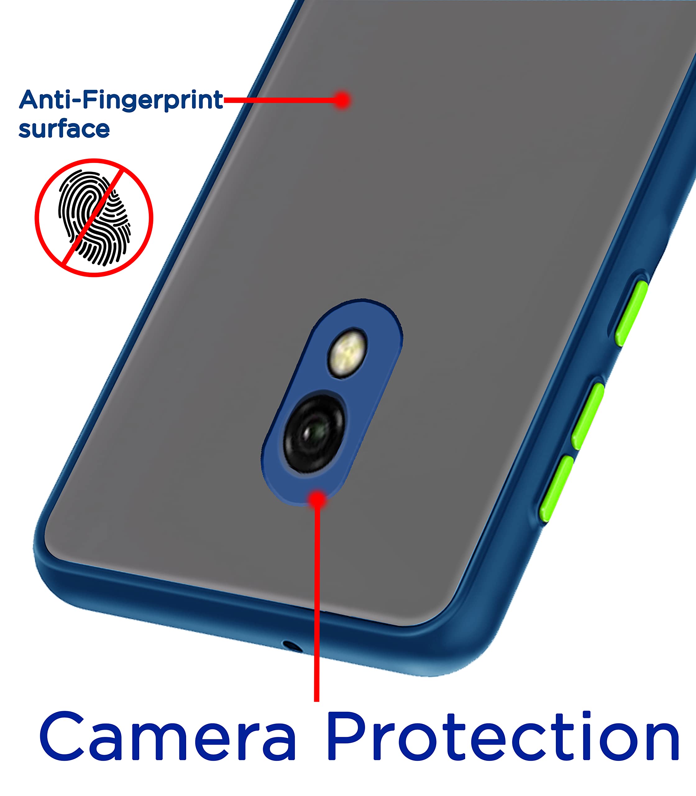 Pikkme blue Hybrid mobile back cover for Redmi 8A – photo 2
