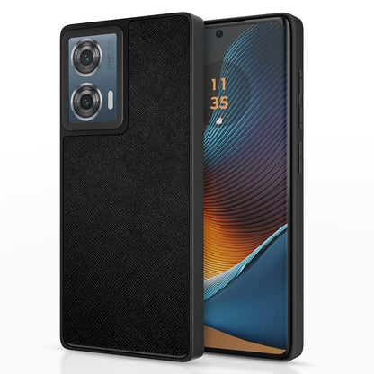 Moto Edge 50 Fusion 5G Indian Leather Back Cover -Black