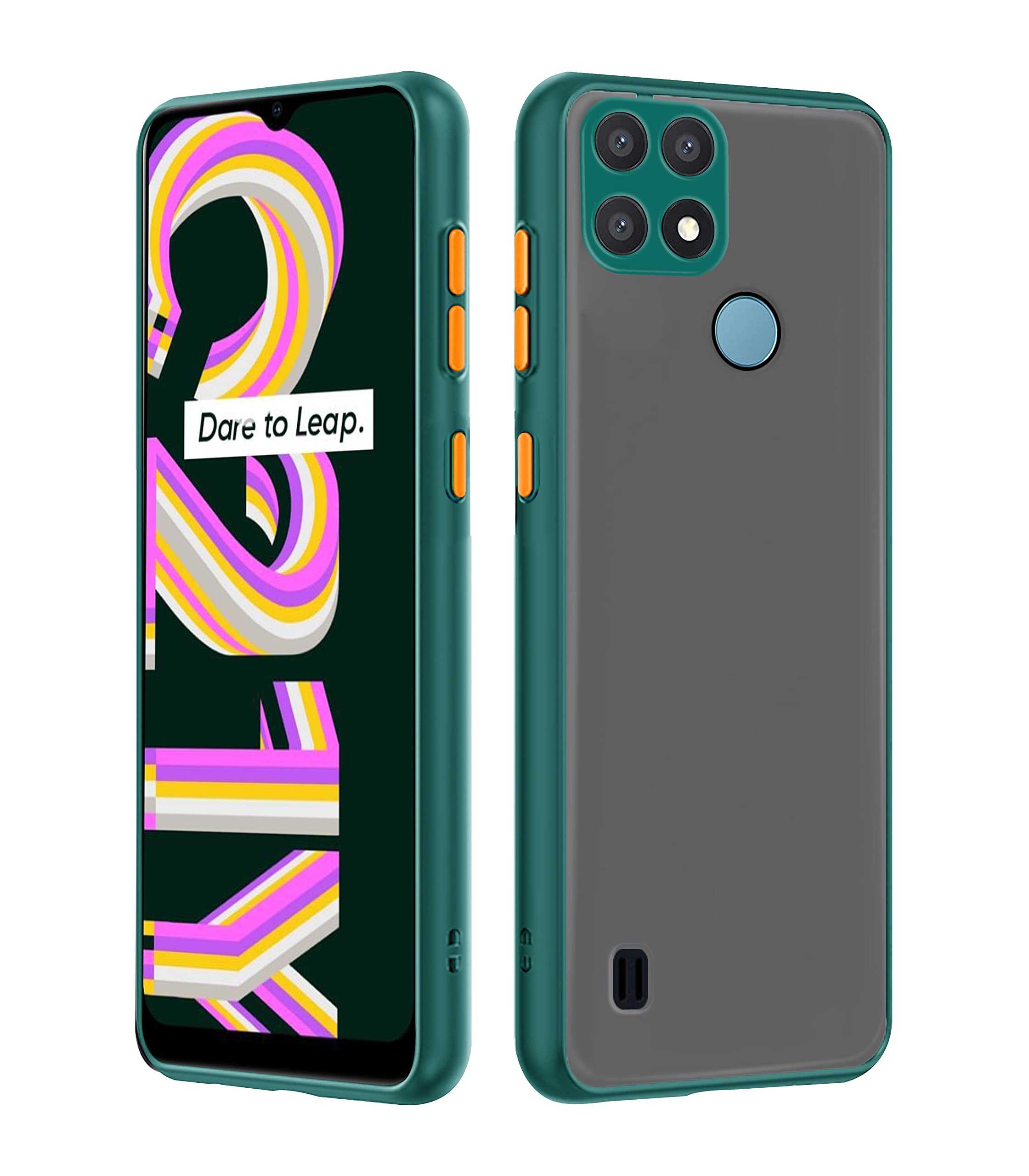 Pikkme green back cover for Realme C21
