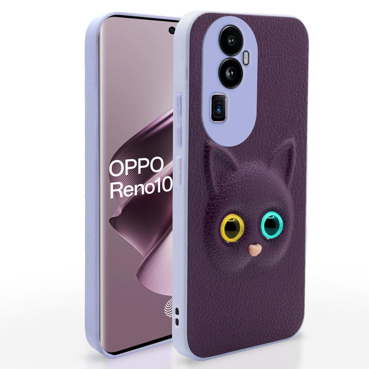 Pikkme purple Cat back cover for Oppo Reno 10 Pro Plus 5G