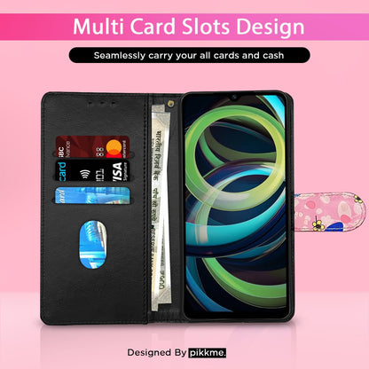 Pink flower flip cover for Redmi A3 (2024)/A3x/Poco C61 – Pikkme – photo 2