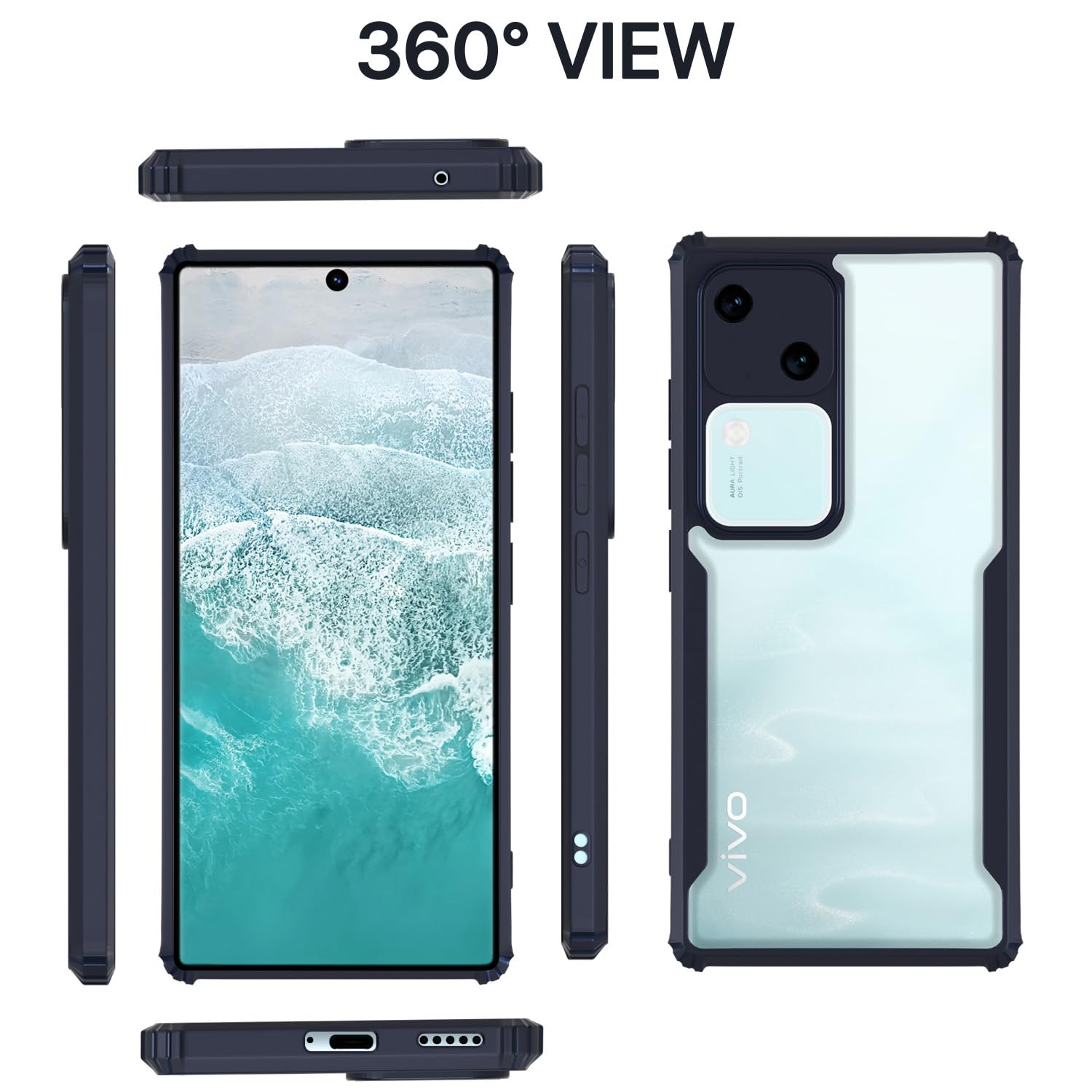 Pikkme Vivo V30 5G Eagle Back Cover (Blue)