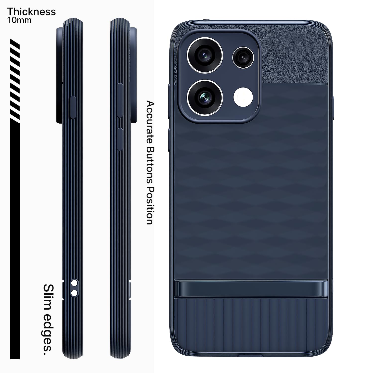 Oppo Reno 16c 5G Silicone mobile back cover in blue by Pikkme – photo 3