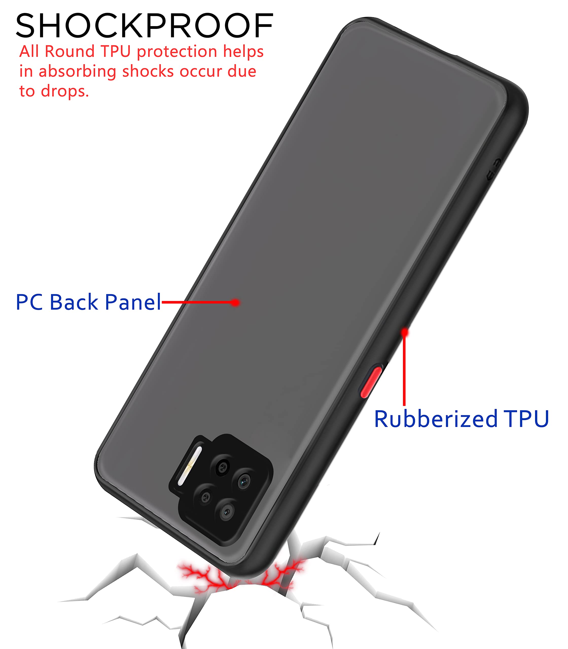 Pikkme Oppo F17 Pro Hybrid black mobile back cover – photo 4