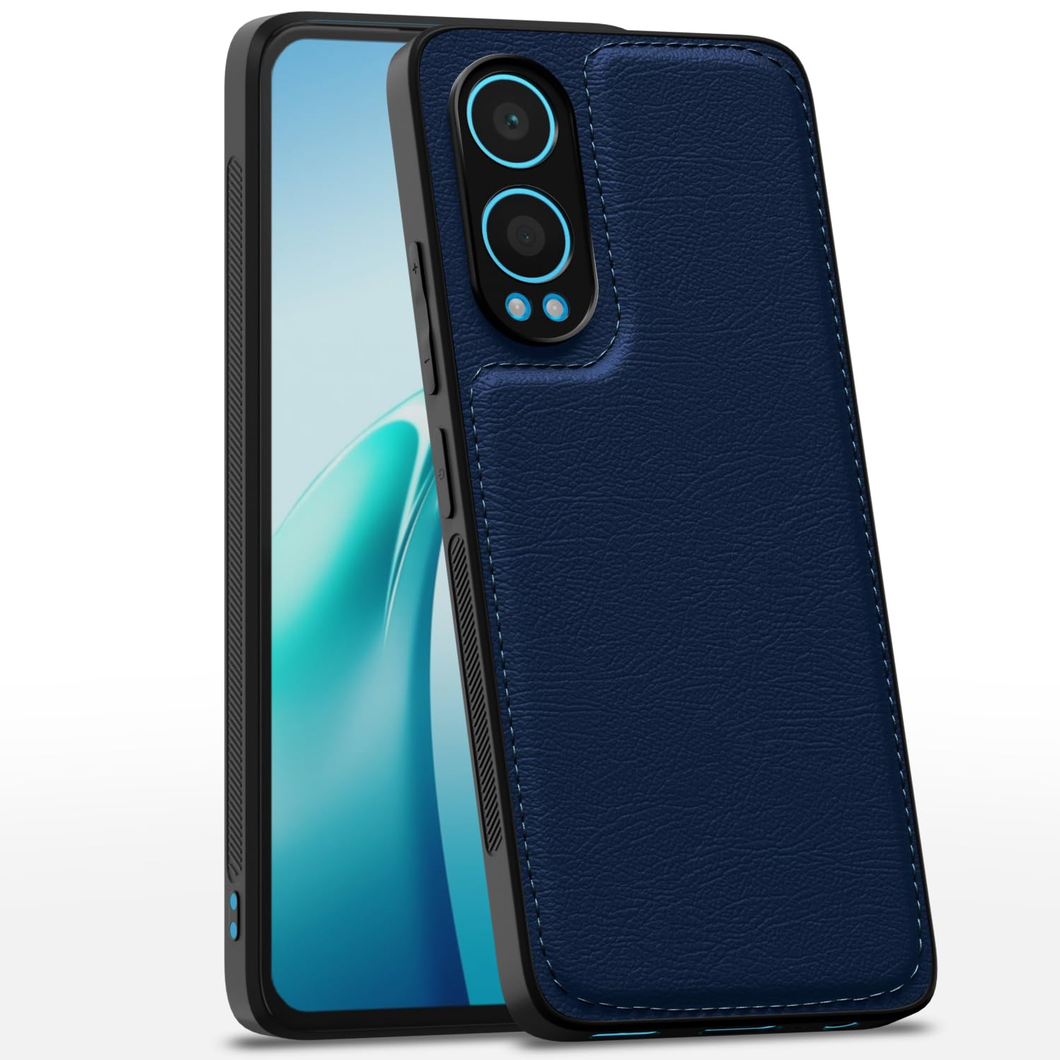 Pikkme blue Leather back cover for OnePlus Nord CE 4 Lite 5G