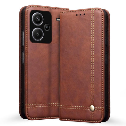 Redmi Note 13 Pro Plus 5G Magnetic Flip Cover -Brown