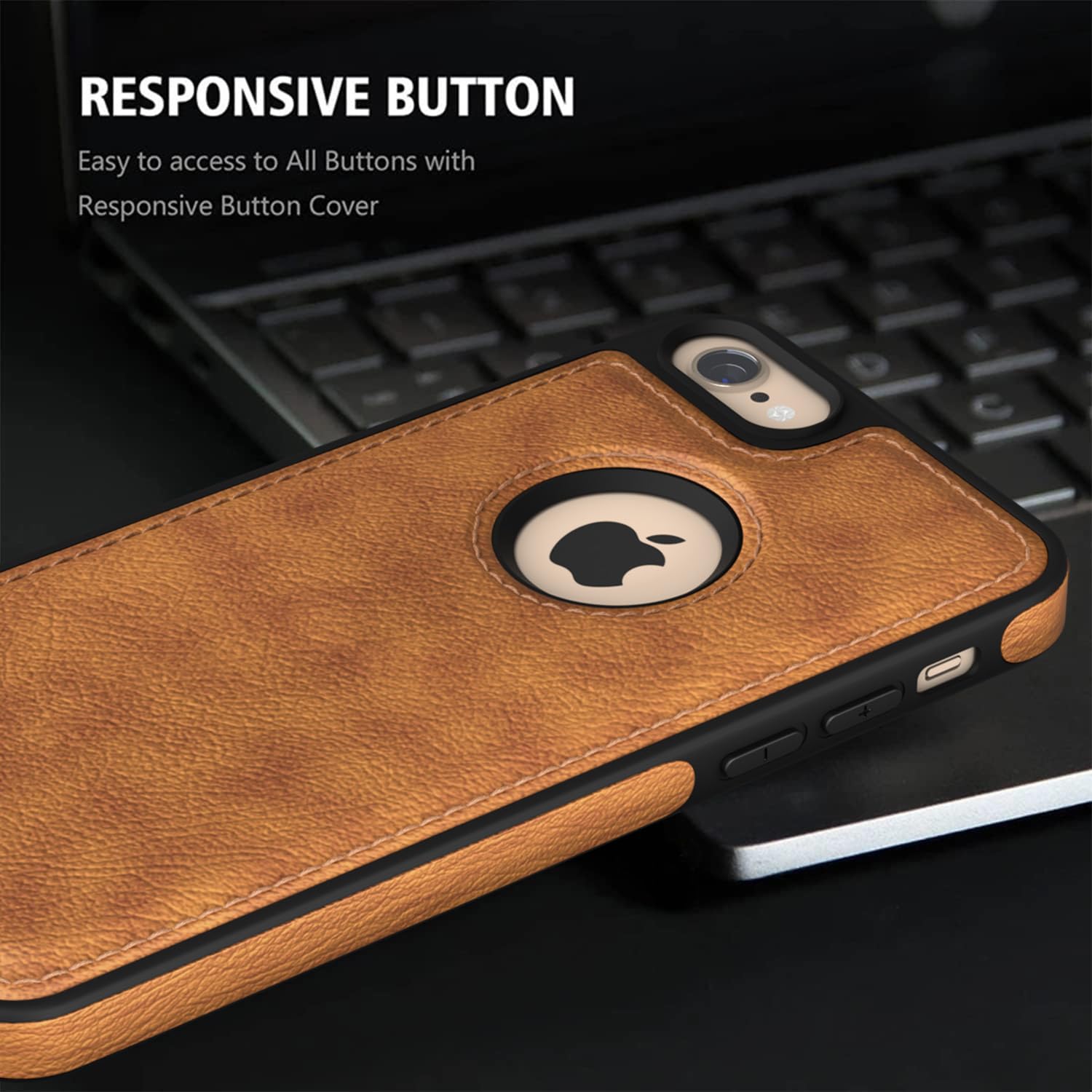 Pikkme iPhone 7/8 Flexible Pu Leather Back Cover | Brown