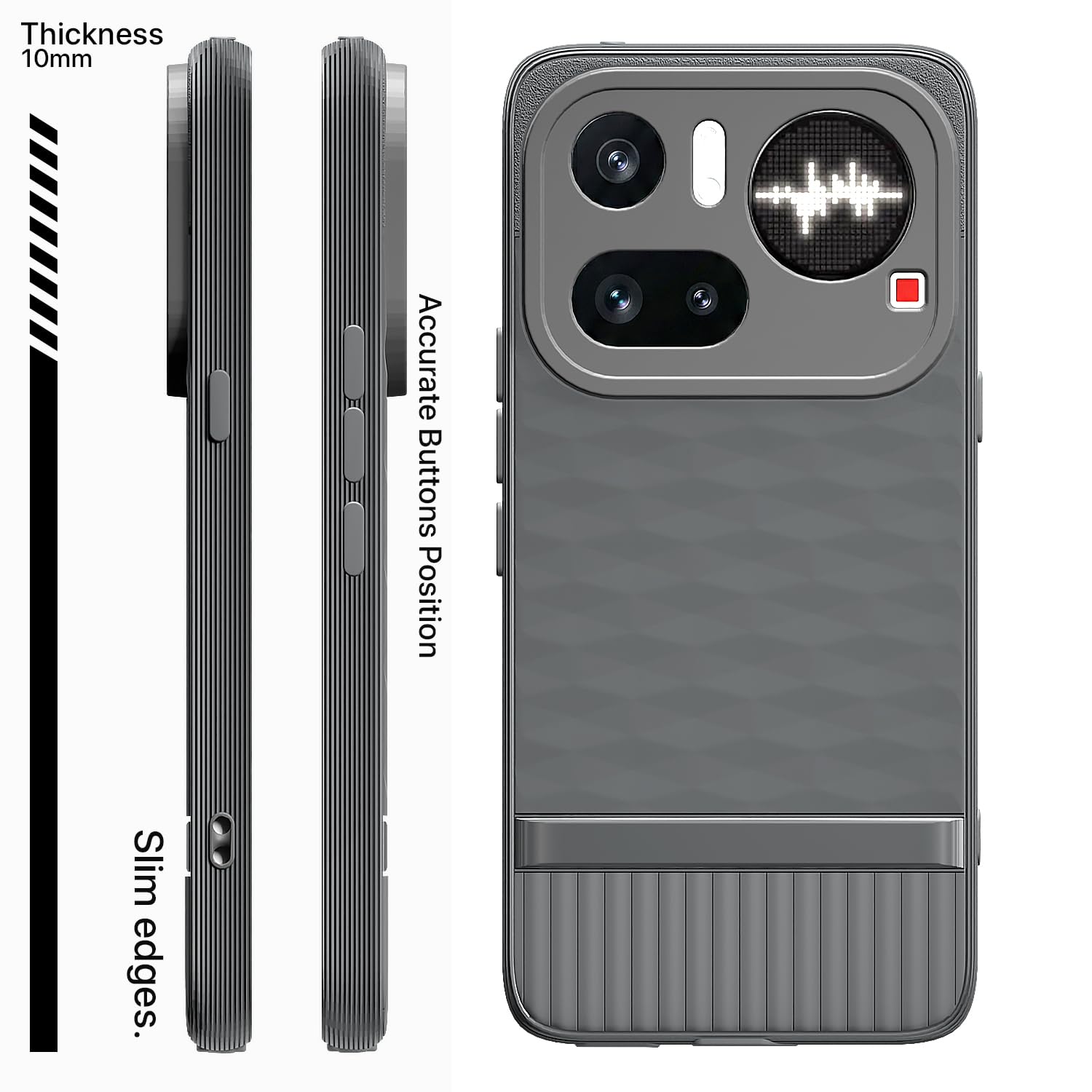 Pikkme grey Silicone back cover for Nothing Phone 4a Pro 5G – photo 3