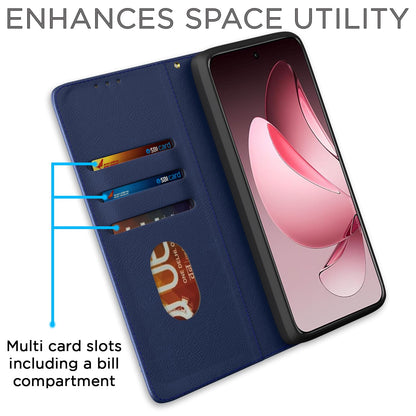 Oppo Reno 13 Pro 5G Magnetic mobile flip cover in blue by Pikkme – photo 3