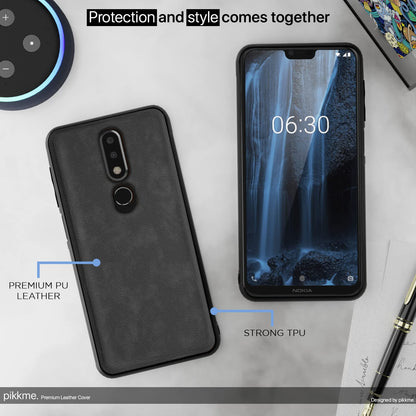 Pikkme Nokia 6.1 Plus Leather grey phone cover – photo 5