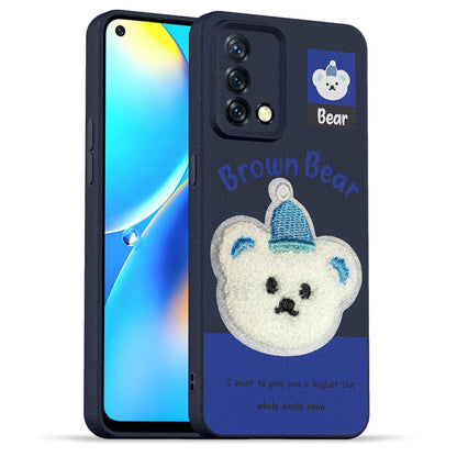 Blue Plush Patch back cover for Oppo F19/F19s – Pikkme