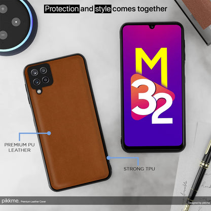 Camel Leather back cover for Samsung M32 Prime/M32 4G – Pikkme – photo 5