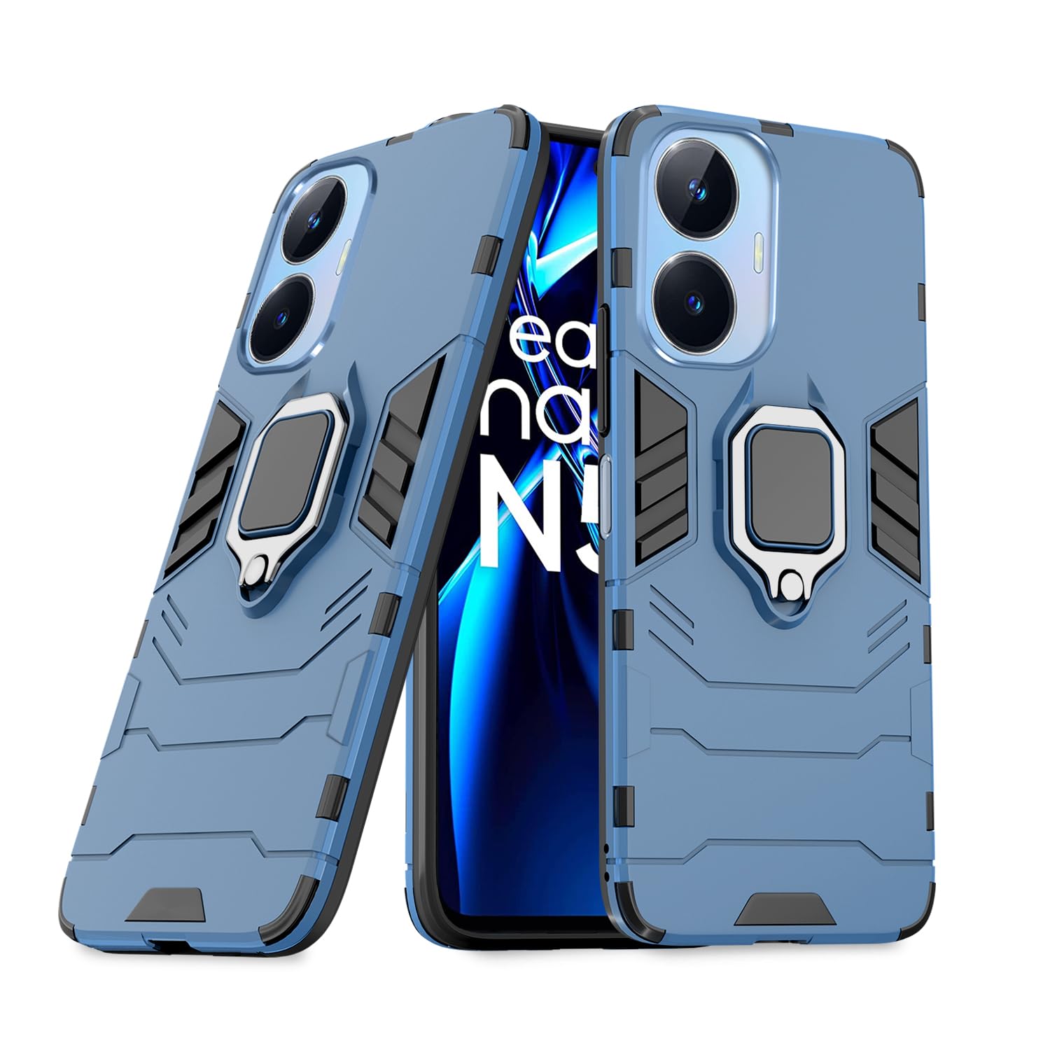 Realme Narzo N55/C55 back cover in blue by Pikkme