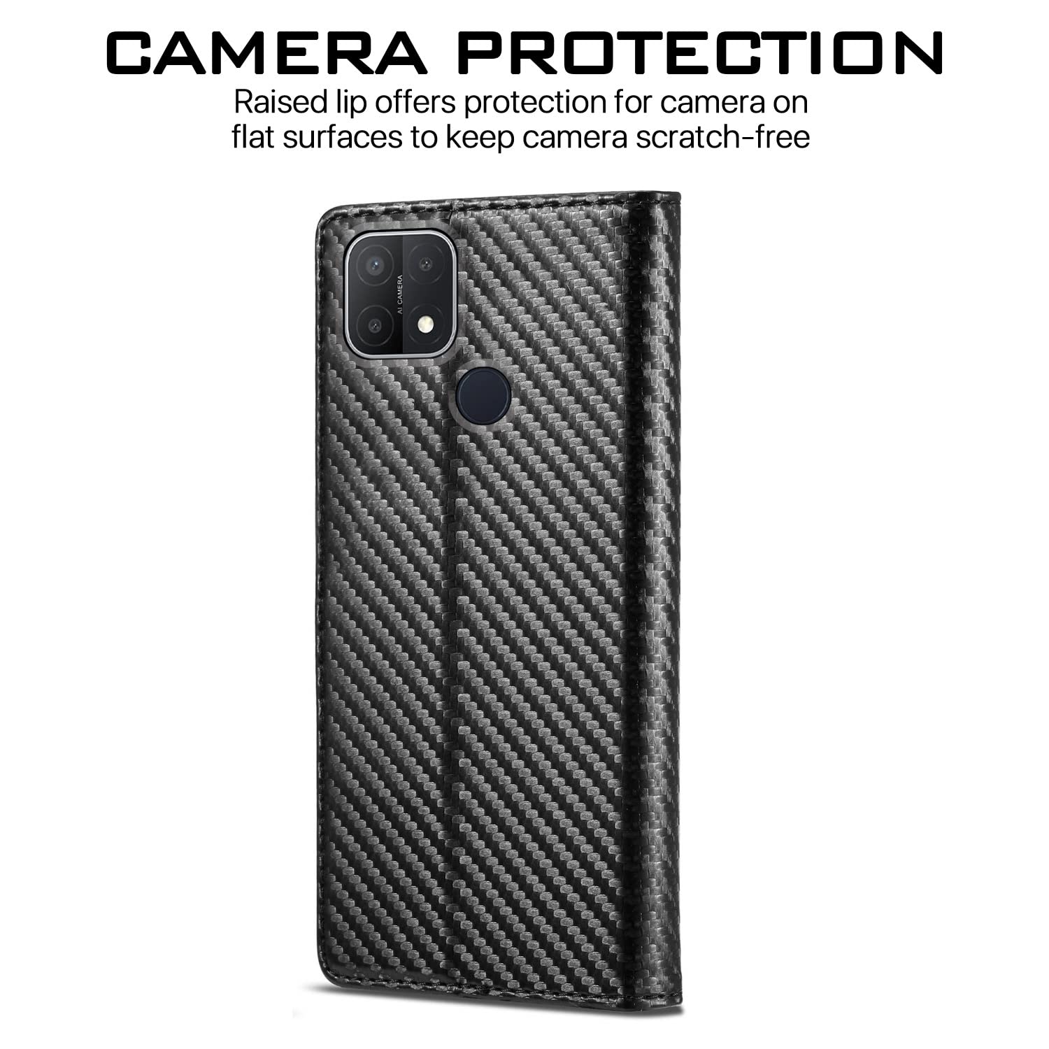 Oppo A15/A15s flip cover in black by Pikkme – photo 4