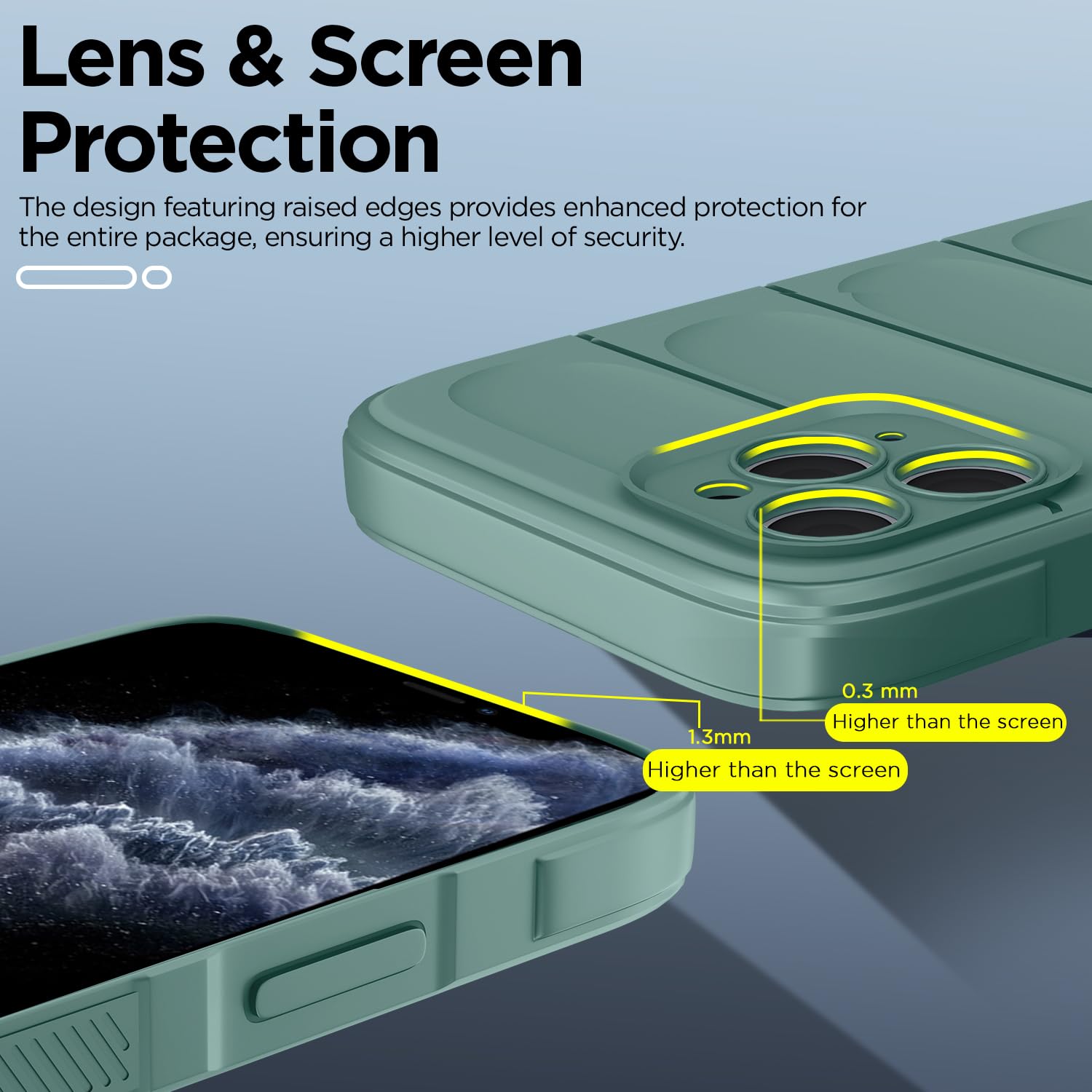 Pikkme green Liquid Silicone mobile back cover for iPhone 11 Pro – photo 3