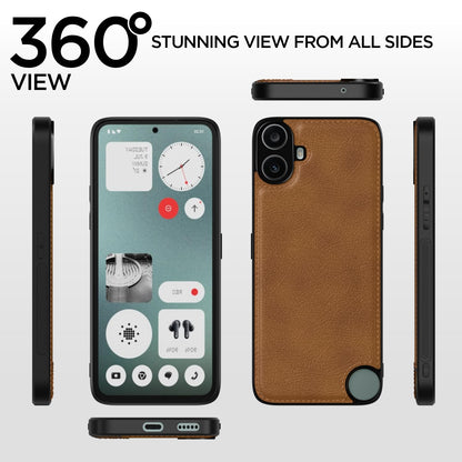 Pikkme CMF by Nothing Phone 1 Leather Back Case | Brown