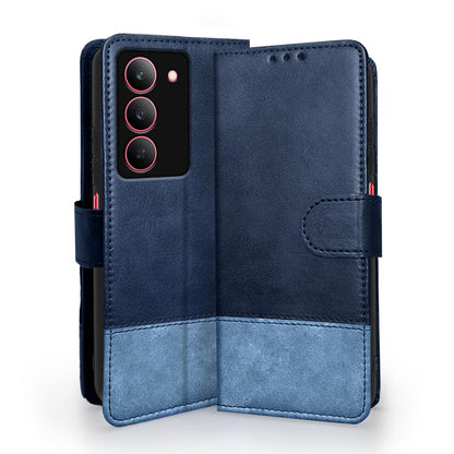 Pikkme Realme Narzo 80x/P3x/14X 5G navy & light blue wallet flip cover